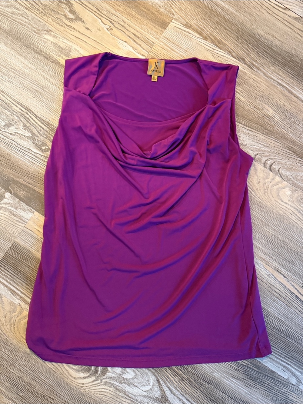 Kasper Sleeveless Cowl Neck Top - Fuchsia